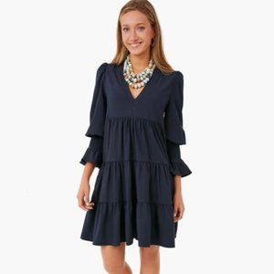 Pomander Place | NEW Kenzo Crepe Mini Dress in NAVY Size XXL